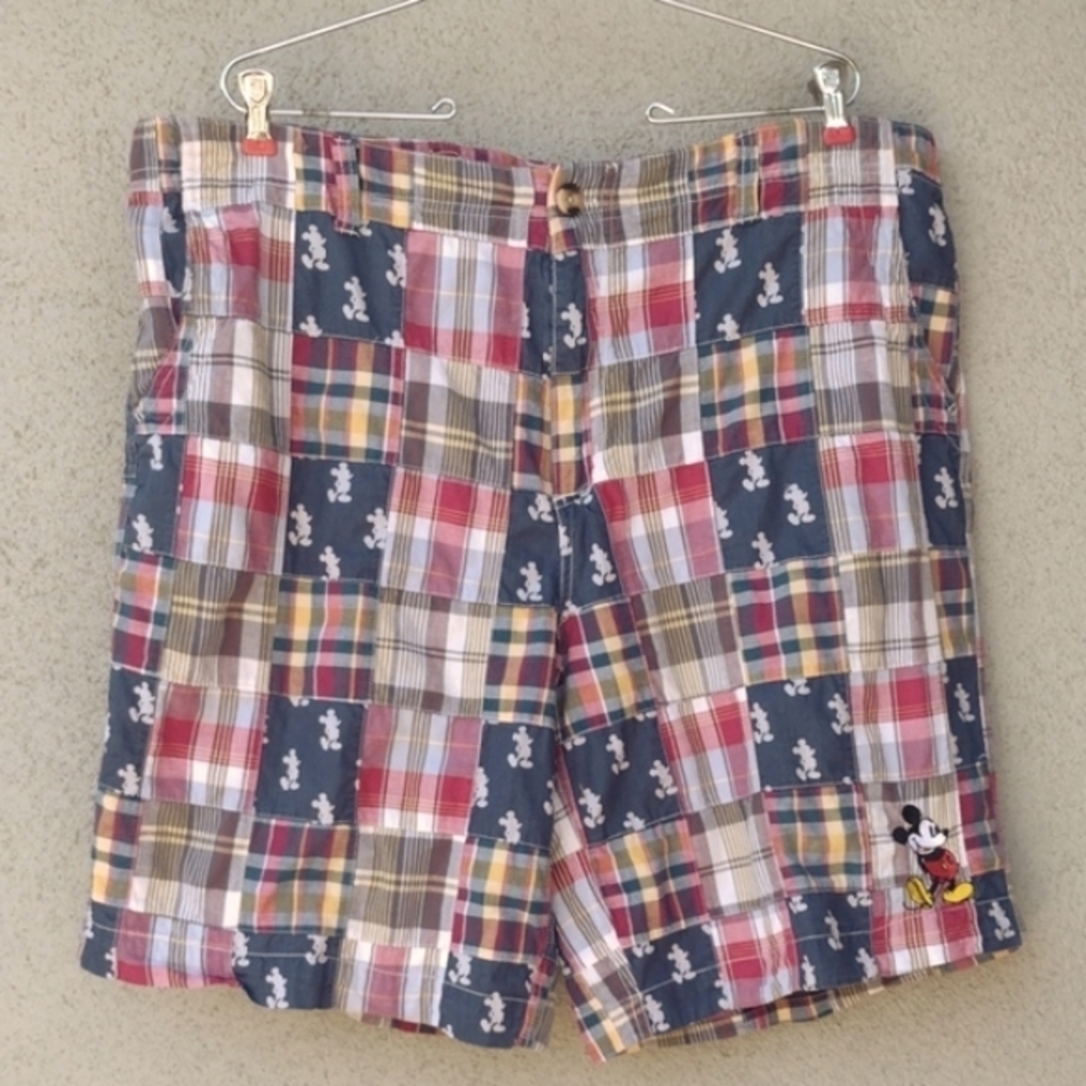 Disney Parks Mickey Mouse Plaid Shorts 42x20